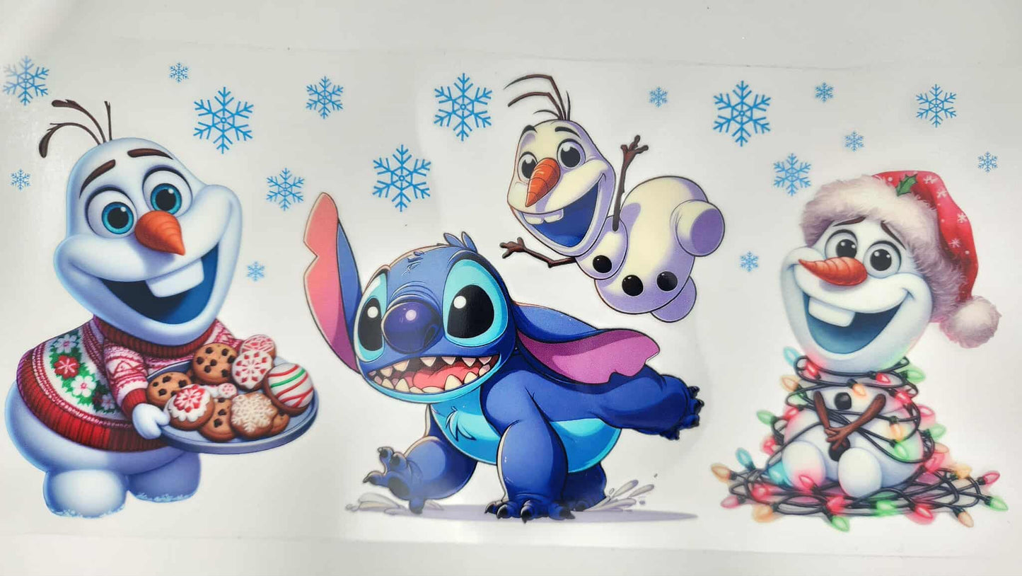 Stitch and Olaf Christmas Design Wrap