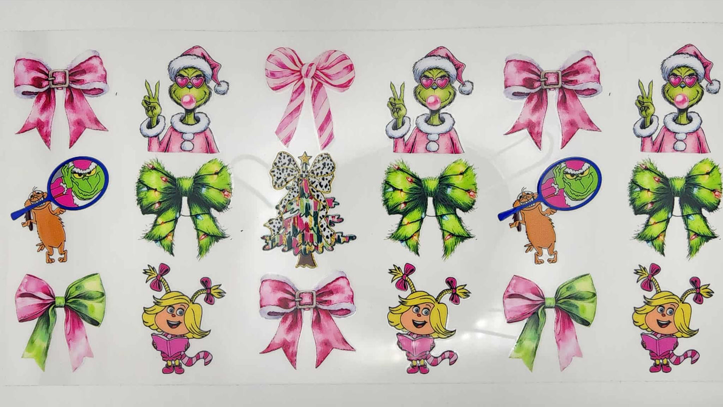 Green Guy Bow Pink